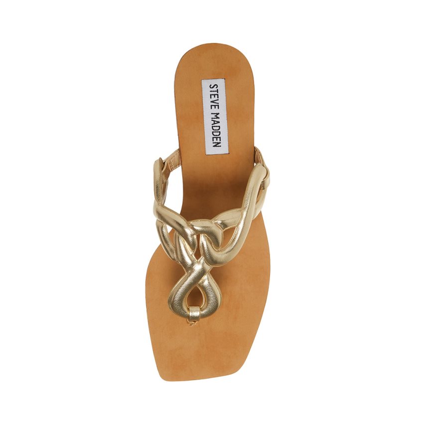 Chanclas Steve Madden Terri Mujer Doradas | ES SIS981